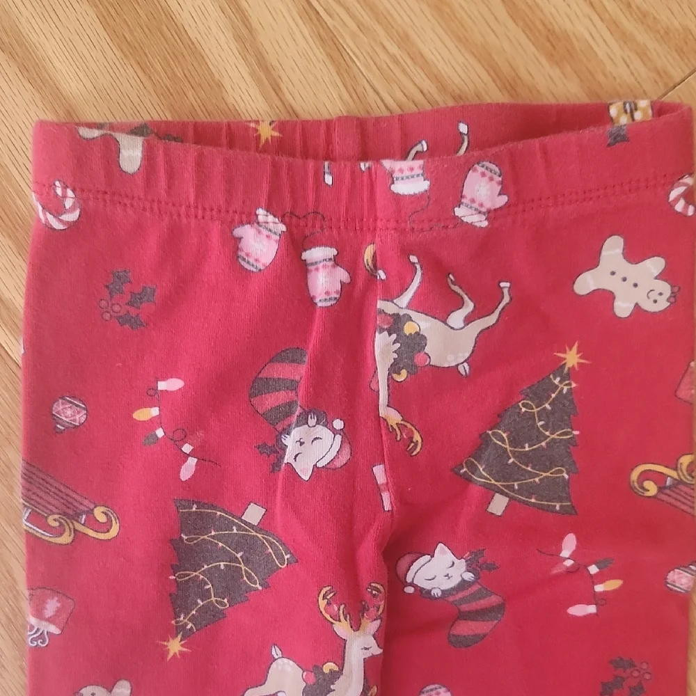 The Children's Place Festive Leggings Set Christmas And Fall 3T